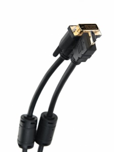Кабель HDMI to DVI-D Dual Link (19M -25M) 2м, 2 фильтра, TELECOM