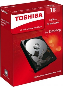 Жесткий диск HDD 1000Gb SATA Toshiba P300 (7200rpm) 64Mb 3.5"