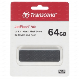 Накопитель USB Flash Drive 3.0 64GB Transcend Jetflash 780 TS64GJF780 черный/серый	