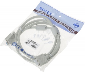 Кабель VGA Premium 15M/15F 1.8м удлинитель. Тройной экран, ферритовые кольца