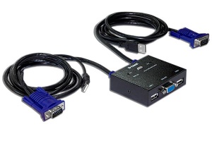 Переключатель D-Link на 2 компьютера USB, звук (кабели в комплекте)