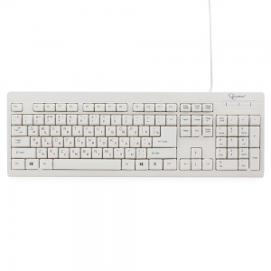 Клавиатура Gembird KB-8300U-R, мембранная, USB, белый
