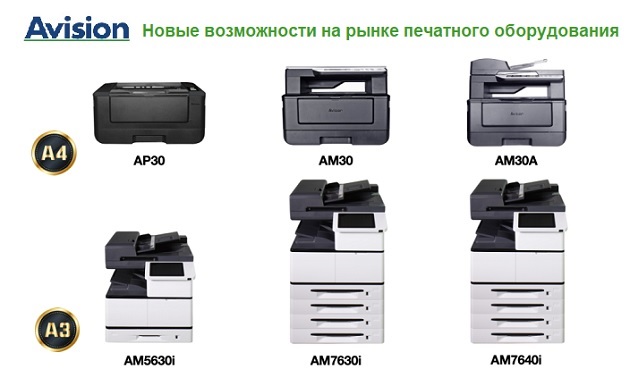 МФУ и принтер Avision