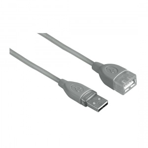 Кабель (удлинитель) USB2.0 Hama USB A (m)/USB A (f) 1.8м экран